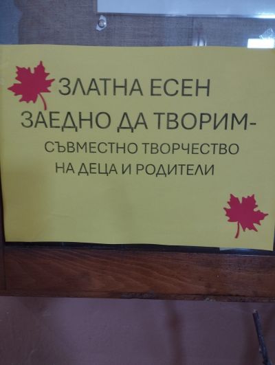 Учениците от 2 и 3 клас, заедно със своите родители, изработиха есенни икебани. С помощта на листенца, клонки, шишарки, кестени, орехи, камъчета, мидички, шипки, тикви и много други природни материали, те  осъществиха  разнообразните си идеи. - ОУ Васил Левски - Долни Луковит