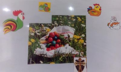 Великденско настроение от групите ЦОУД 1-4 клас, 3,4 и 7 клас - ОУ Васил Левски - Долни Луковит